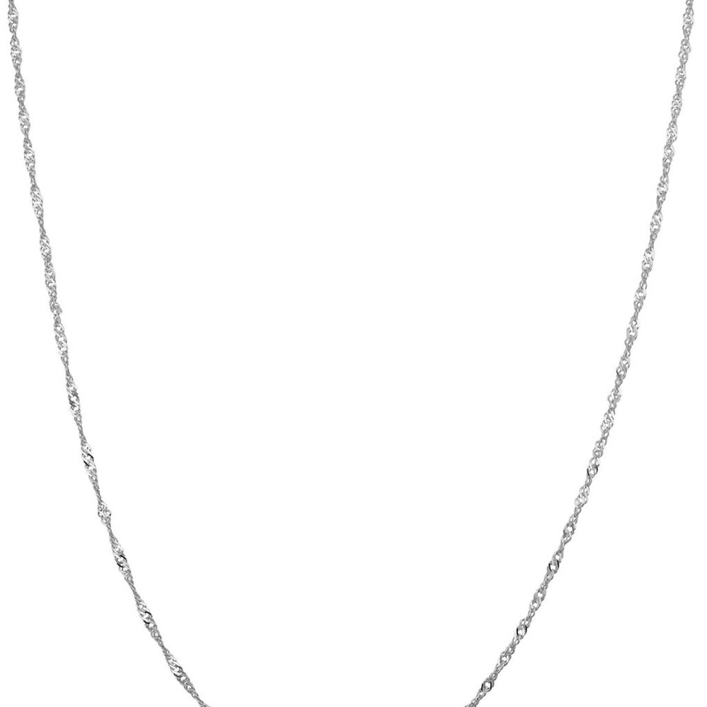 10k White Gold Singapore Chain Necklace For Women - Real Gold Choose From 0.7mm,